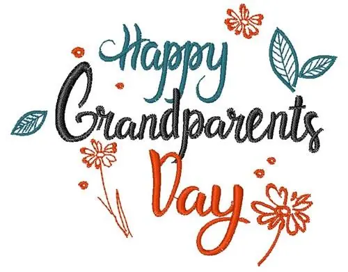 Best Choice Grandparents Day Embroidery Design