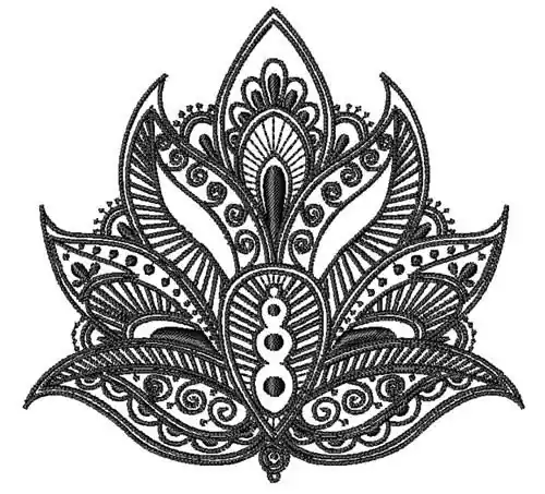 Blackwork Flowers Embroidery Design Deal