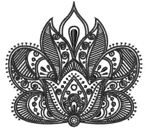 Blackwork Bloom Embroidery Design Bargain