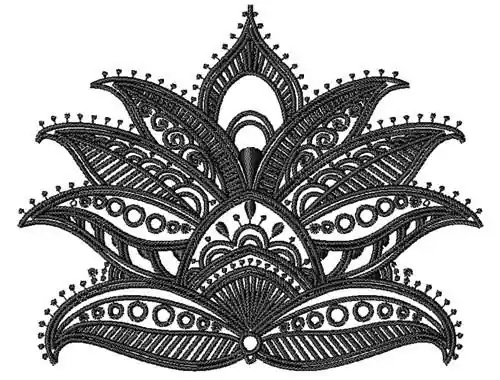 Floral Leaves Embroidery Design No Minimum Order