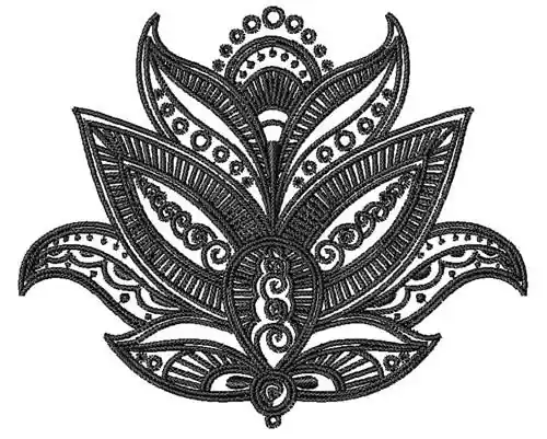 Blackwork Leaves Embroidery Design Fresh Stock