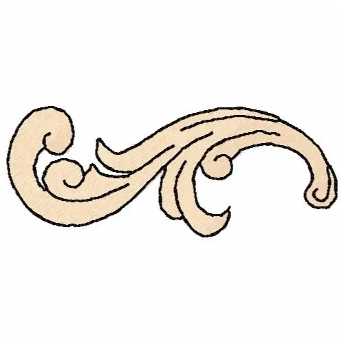 Swirl Curves Embroidery Design Top Rated