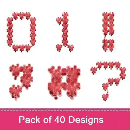 Heart Sweet Heart Font Embroidery design pack by Bella Mia Designs, Embroidery Packs on EmbroideryDesigns.com Order Now