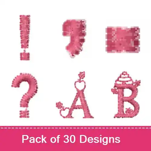 Kids Alphabet Font Embroidery design pack by Bella Mia Designs, Embroidery Packs on EmbroideryDesigns.com Must Have