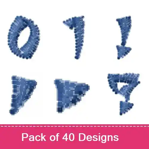 Seven Monkey Fury Font Embroidery design pack by Bella Mia Designs, Embroidery Packs on EmbroideryDesigns.com Hassle-Free Returns