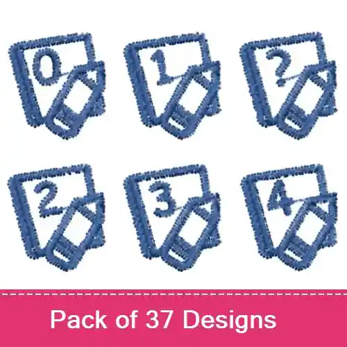 School Days Font Embroidery design pack by Bella Mia Designs, Embroidery Packs on EmbroideryDesigns.com Direct From Manufacturer