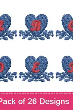 Amish Heart Font Embroidery design pack by Bella Mia Designs, Embroidery Packs on EmbroideryDesigns.com Direct From Factory