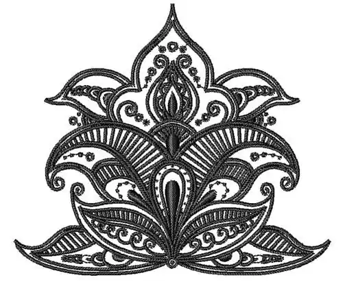 Leaf Blackwork Embroidery Design Get Yours