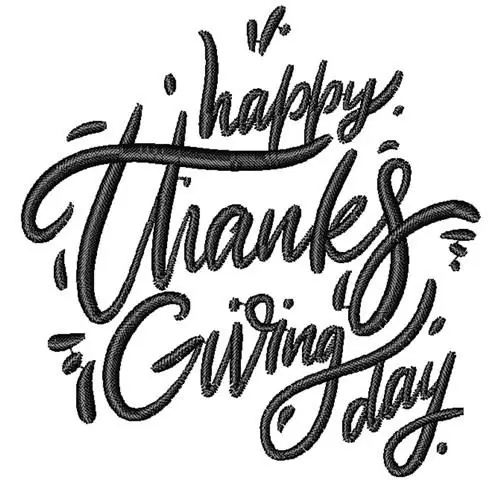 Happy Thanksgiving Day Embroidery Design Buy Direct