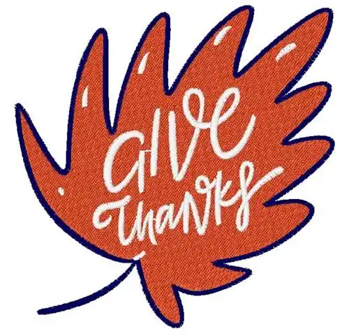 Give Thanks Embroidery Design Secure Checkout