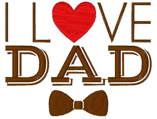 Express Delivery I Love Dad Embroidery Design