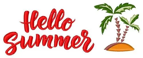 Luxury Hello Summer Embroidery Design