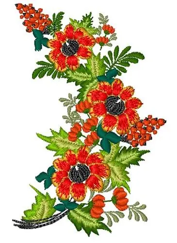 Floral Garland Embroidery Design Handmade