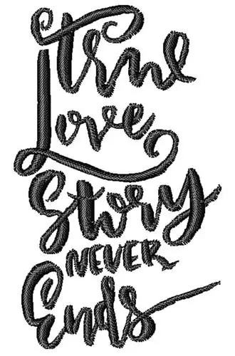 Buy Direct True Love Story Embroidery Design