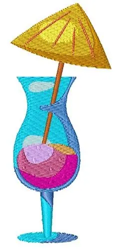 Instant Buy Umbrella Drink Embroidery Design