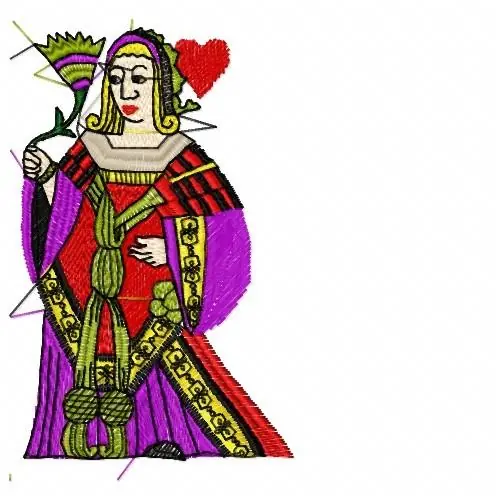 Seasonal Sale Queen of Hearts Embroidery Design