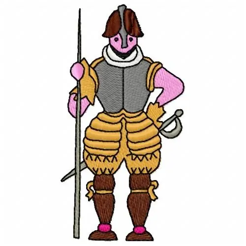 Midieval Soldier Embroidery Design One Day Deal