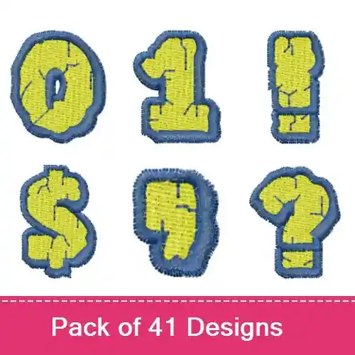 If Rock Font Embroidery design pack by Bella Mia Designs, Embroidery Packs on EmbroideryDesigns.com Warranty Included