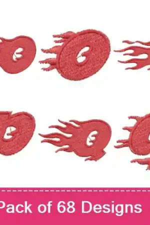 Authentic Blazed Font Embroidery design pack by Bella Mia Designs, Embroidery Packs on EmbroideryDesigns.com