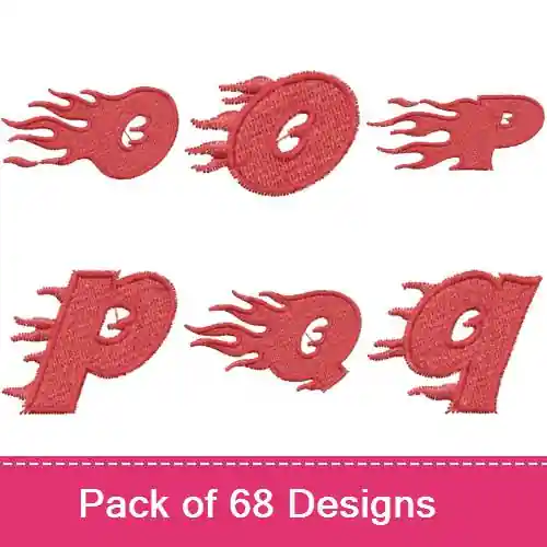 Authentic Blazed Font Embroidery design pack by Bella Mia Designs, Embroidery Packs on EmbroideryDesigns.com