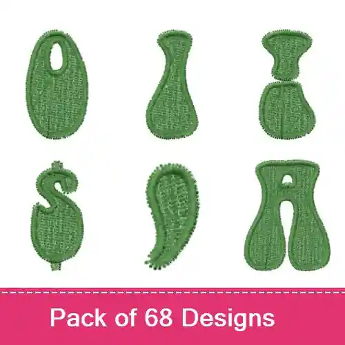 Price Cut Bell Bottom Font Embroidery design pack by Bella Mia Designs, Embroidery Packs on EmbroideryDesigns.com