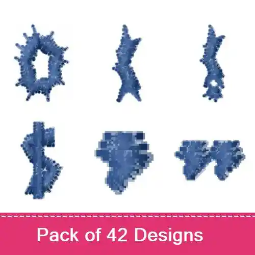 Mega Sale JI Stickerbusk Caps Font Embroidery design pack by Bella Mia Designs, Embroidery Packs on EmbroideryDesigns.com