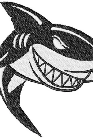 Angry Shark Embroidery Design Free Returns
