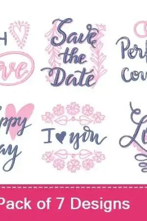 Worldwide Shipping Marriage Embroidery design pack by Bella Mia Designs, Embroidery Packs on EmbroideryDesigns.com