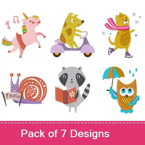 Authentic Animals Embroidery design pack by Bella Mia Designs, Embroidery Packs on EmbroideryDesigns.com