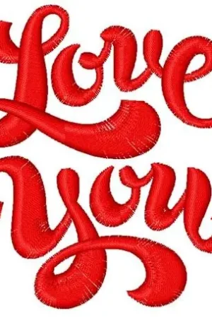 Affordable Love You Embroidery Design