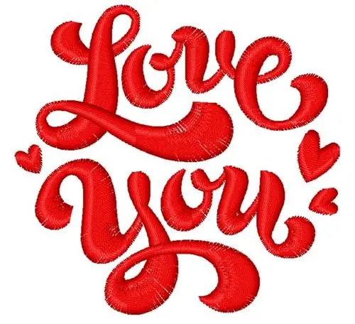 Affordable Love You Embroidery Design