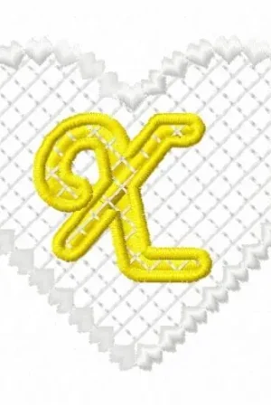 X Heart Embroidery Design Top Rated