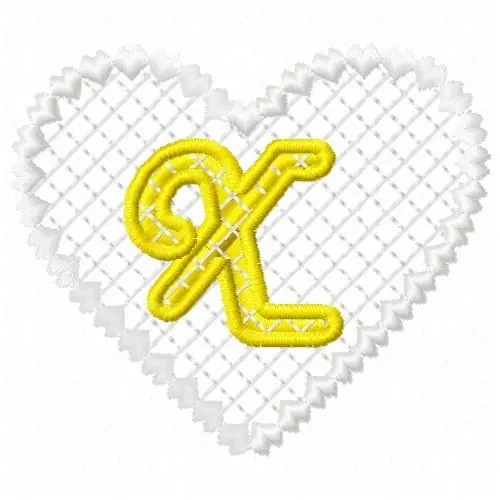 X Heart Embroidery Design Top Rated