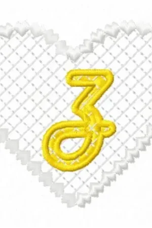 Z Heart Embroidery Design Buy Today