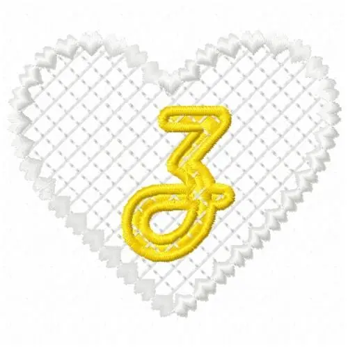 Z Heart Embroidery Design Buy Today