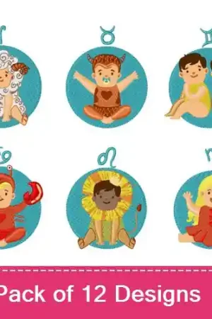 Zodiac Signs Embroidery design pack by Bella Mia Designs, Embroidery Packs on EmbroideryDesigns.com Latest