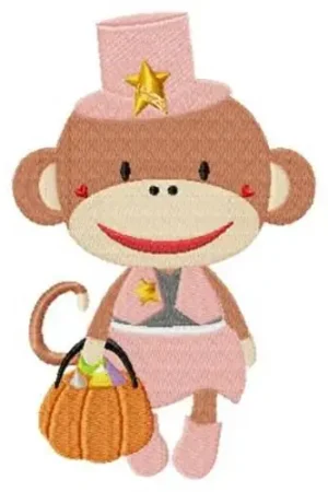 Must Have Cowgirl Monkey Embroidery Design