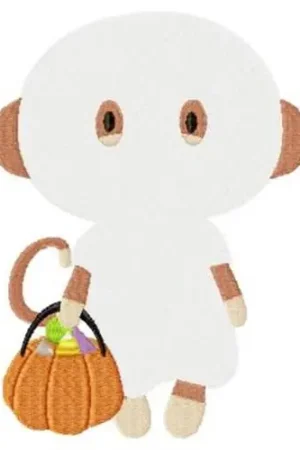 Today Only Ghost Monkey Embroidery Design
