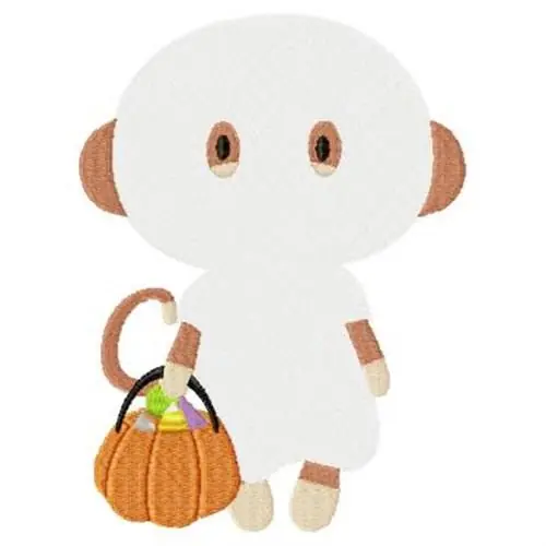 Today Only Ghost Monkey Embroidery Design