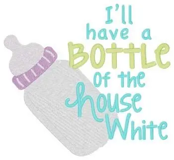 Holiday Sale Bottle Of House White Embroidery Design