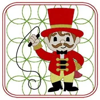 Ringmaster Quilt Square Embroidery Design Worldwide Shipping