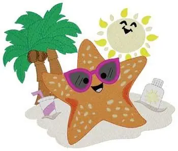 Luxury Kawaii Starfish Embroidery Design