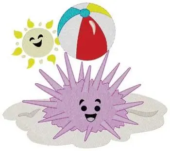 Kawaii Sea Urchin Embroidery Design Discount