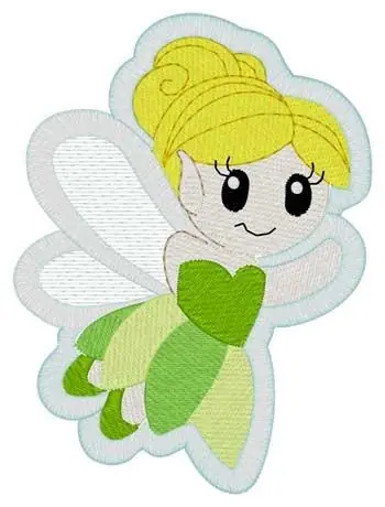 Fairy Mylar Embroidery Design Modern