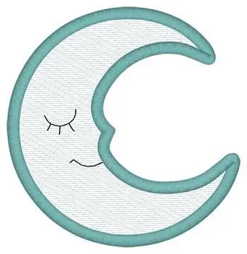 Save Now Moon Mylar Embroidery Design