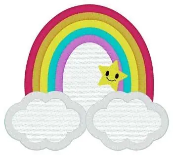 Direct From Manufacturer Rainbow Mylar Embroidery Design