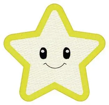 Handmade Star Mylar Embroidery Design