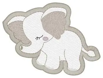 Elephant Mylar Embroidery Design Price Cut
