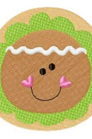 Gingerbread Christmas Cookie Embroidery Design Free Returns