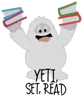 Buy Direct Yeti, Set, Read Embroidery Design